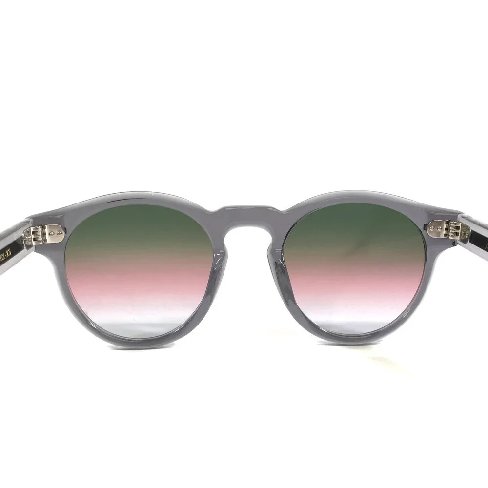 Alfred Kerbs Sunglasses ALICE GY 024/200 Gray Round w/ Gray Pink Gradient Lenses